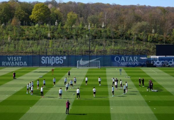 Le centre d'entraînement du PSG à Poissy en avril 2025, l'une des villes candidates avec Massy pour accueillir le futur grand stade du club parisien