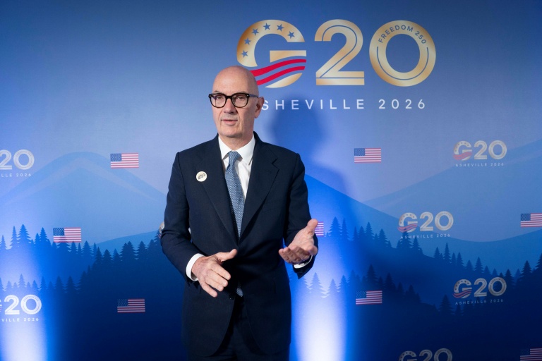 Le ministre français de l'Economie et des Finances, Roland Lescure, lors  de la réunion des ministres des Finances et des gouverneurs de banques centrales du G20 à Asheville, en Caroline du Nord, le 31 août 2026