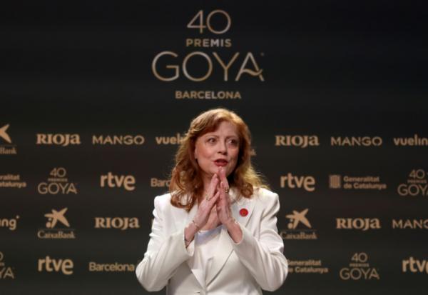 L'actrice américaine Susan Sarandon, à la veille de la 40e cérémonie des Goya, à Barcelone, le 27 février 2026