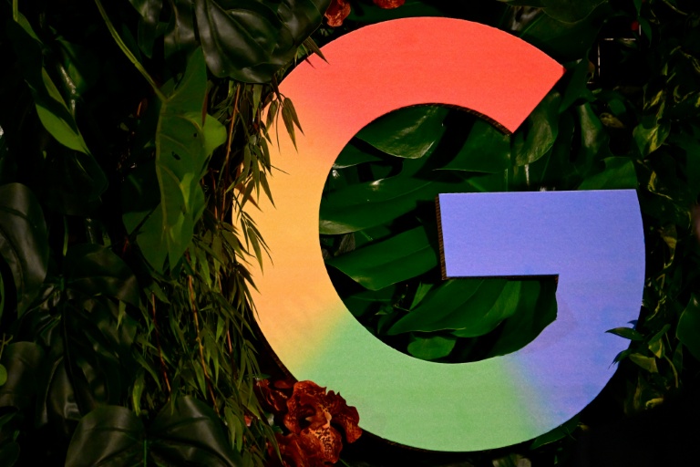 Le logo de Google lors d'une conférence de presse à Berlin, le 11 novembre 2025
