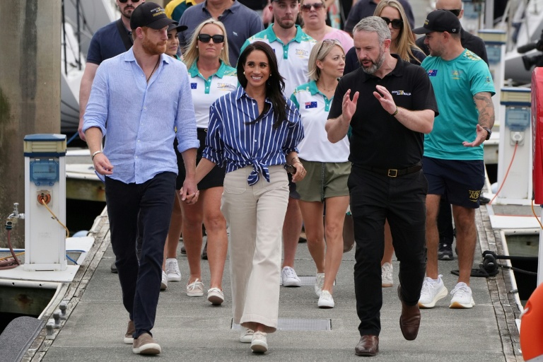 Le Prince Harry et sa femme Meghan le 17 avril 2026 à Sydney