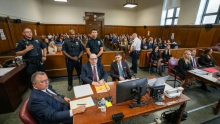 L'ancien producteur de Hollywood Harvey Weinstein devant un tribunal de New York, le 23 septembre 2026 