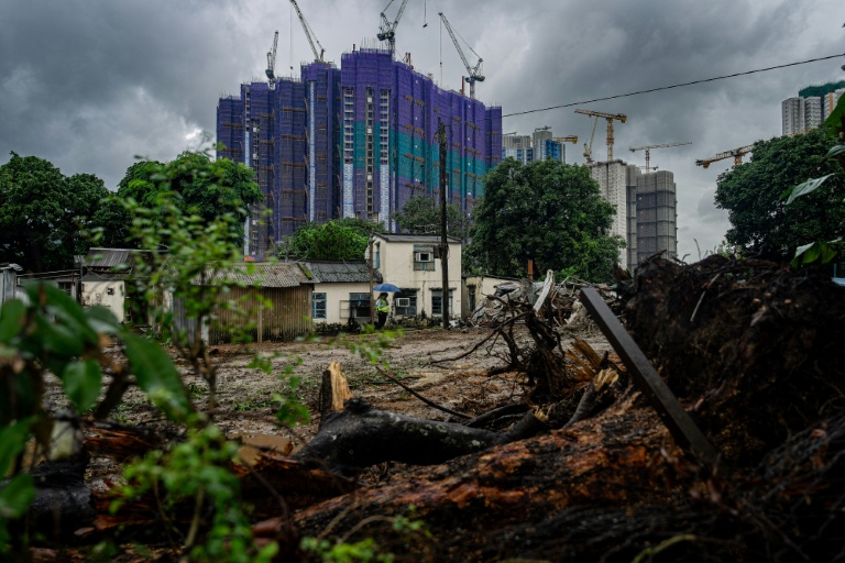 Des nouveaux immeubles résidentiels en construction dans le cadre d'un vaste projet de pôle technologique, le 17 juin 2026 à Hong Kong 