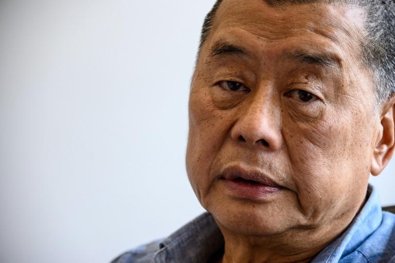 Le magnat des médias Jimmy Lai donne une interview à l'AFP, le 16 juin 2020 à Hong Kong