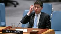 Le patron d'OpenAI Sam Altman lors d'une réunion du Conseil de sécurité de l'ONU sur l'intelligence artificielle (IA), le 23 septembre 2026 à New York