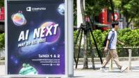 Affiche du salon Computex, le 16 mai 2025 à Taipei