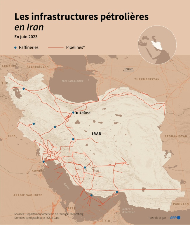 Les infrastructures pétrolières en Iran