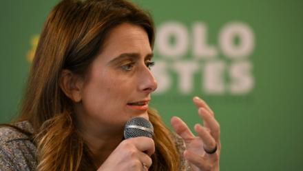 La secrétaire nationale des Ecologistes Marine Tondelier le 19 janvier 2026, à Paris