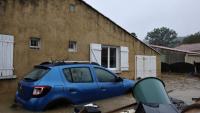 Inondations à Saint-Mitre-les-Remparts, près de Marseille, après de fortes intempéries qui ont touché une bonne partie du Midi et de la Corse, le 20 octobre 2026