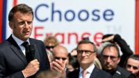 Le président Emmanuel Macron à Ligny-en-Barrois, dans la Meuse, le 19 mai 2025