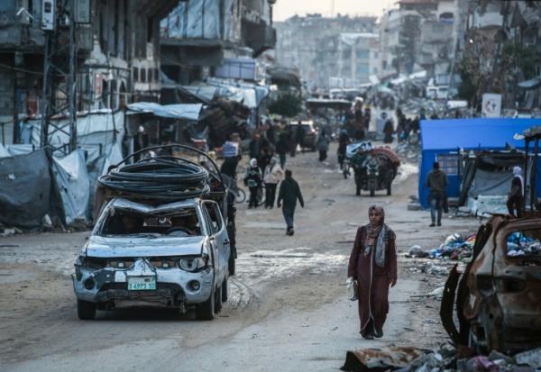 Le quartier d'Al-Saftawi, à l'ouest de Jabalia, dans le nord de la bande de Gaza, le 10 décembre 2025