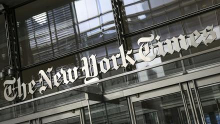 Le bâtiment du New York Times à New York, le 22 janvier 2026