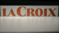 Le logo du journal La Croix, au siège du quotidien, le 9 octobre 2019