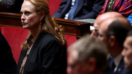 La députée Ensemble pour la République Violette Spillebout, à l'Assemblée nationale à Paris le 8 juillet 2025