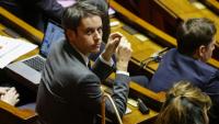 Le député et président du groupe Ensemble pour la République à l'Assemblée Gabriel Attal, le 20 janvier 2025 dans l'hémicycle à Paris 