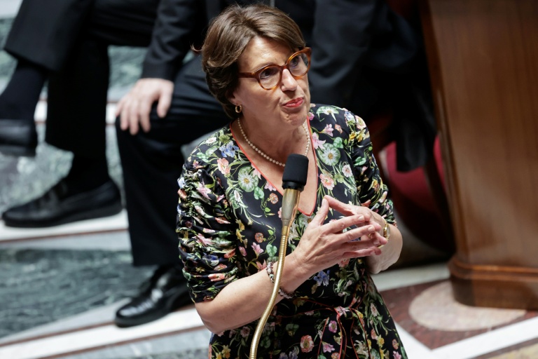 La ministre de l'Agriculture, Annie Genevard, s'adresse aux députés lors d'une séance de questions au gouvernement à l'Assemblée nationale, à Paris, le 15 juillet 2026