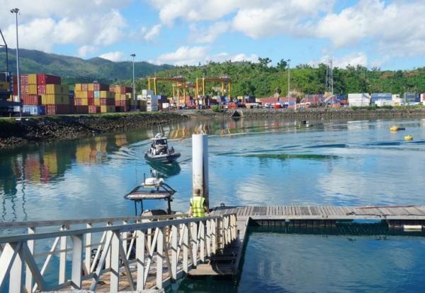Le port de Longoni, à Mayotte, le 9 avril 2025
