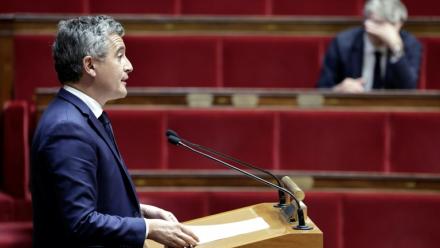 Le ministre de la Justice, Gérald Darmanin, lors de l'examen du projet de loi sur la protection des mineurs à l'Assemblée nationale, le 15 juillet 2026 à Paris