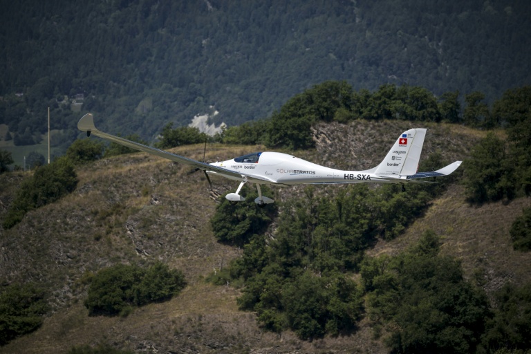 L'avion solaire SolarStratos à Sion, en Suisse, le 8 août 2025