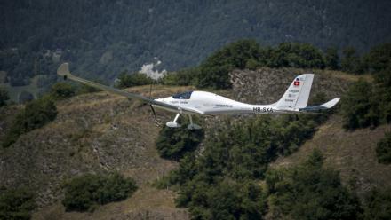L'avion solaire SolarStratos à Sion, en Suisse, le 8 août 2025
