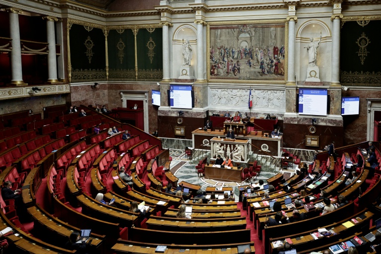 Vue de l'hémicycle de l'Assemblée nationale, le 11 décembre 2025 à Paris