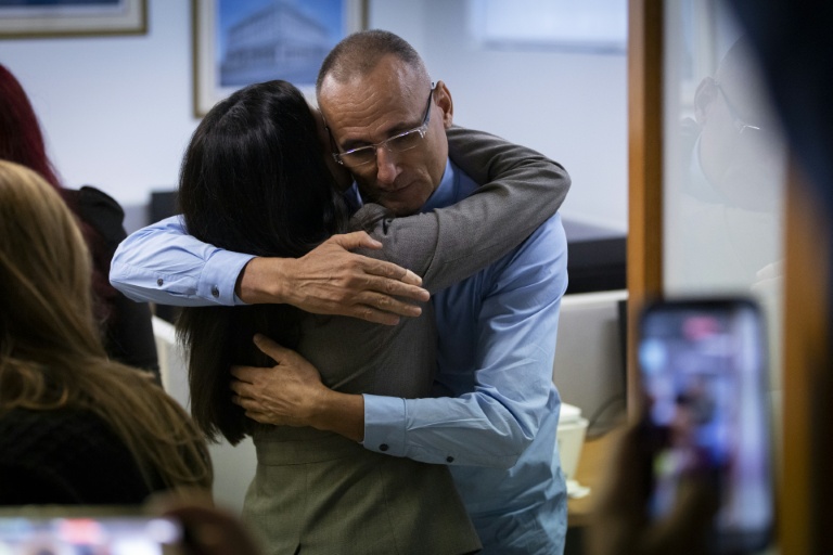 L'exilé cubain Jose Daniel Ferrer avant une conférence de presse à Miami, Floride, le 13 octobre 2025