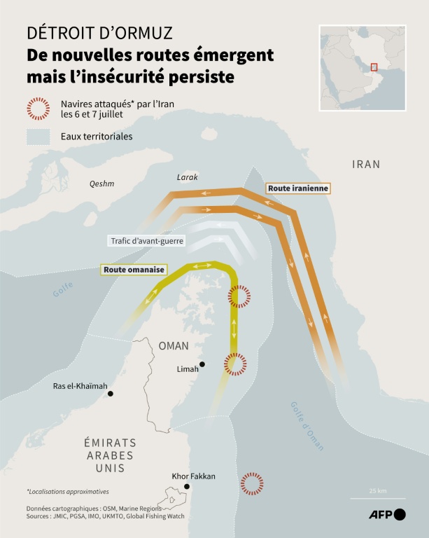 Détroit d'Ormuz : de nouvelles routes émergent mais l'insécurité persiste