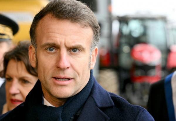 Le président Emmanuel Macron lors d'une visite à Vallerois-le-Bois, le 3 février 2026 en Haute-Saône