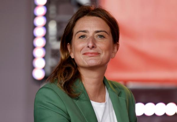 La secrétaire nationale des Ecologistes, Marine Tondelier, à la fête de l'Humanité Bretigny-sur-Orge(Essonne) le 13 septembre 2025