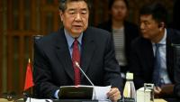 Le vice-Premier ministre chinois He Lifeng le 15 mai à Paris, où il a appelé la France à proposer un climat des affaires "plus équitable, plus juste et plus prévisible".