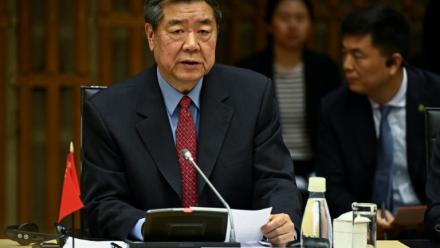 Le vice-Premier ministre chinois He Lifeng le 15 mai à Paris, où il a appelé la France à proposer un climat des affaires "plus équitable, plus juste et plus prévisible".