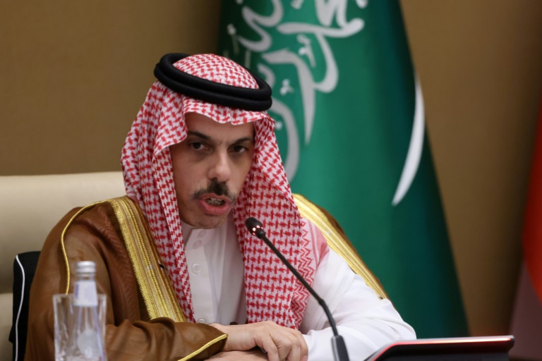 Le ministre saoudien des Affaires étrangères, Fayçal ben Farhane, le 14 mai 2025 à Ryad