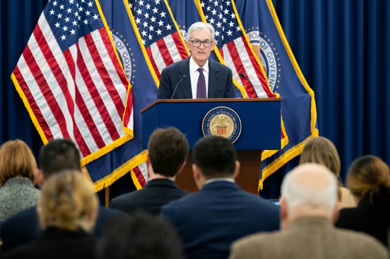 Le président de la Fed, Jerome Powell, lors d'une conférence de presse à Washington, le 28 janvier 2026