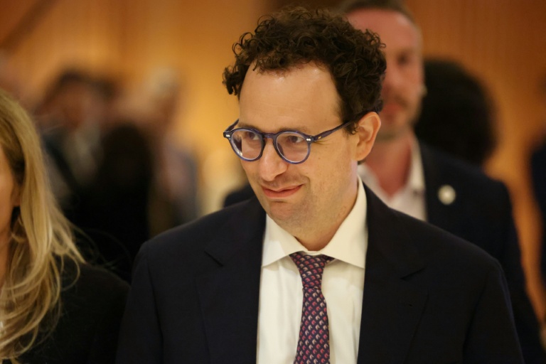 Le patron d'Anthropic, Dario Amodei, le 19 février 2026, à New Delhi, en Inde