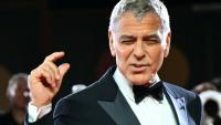 L'acteur américano-français George Clooney sur le tapis rouge de la Mostra de Venise, en Italie, le 28 août 2025