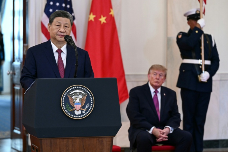 Xi Jinping s'exprime à la Maison Blanche près de Donald Trump, le 24 septembre 2026