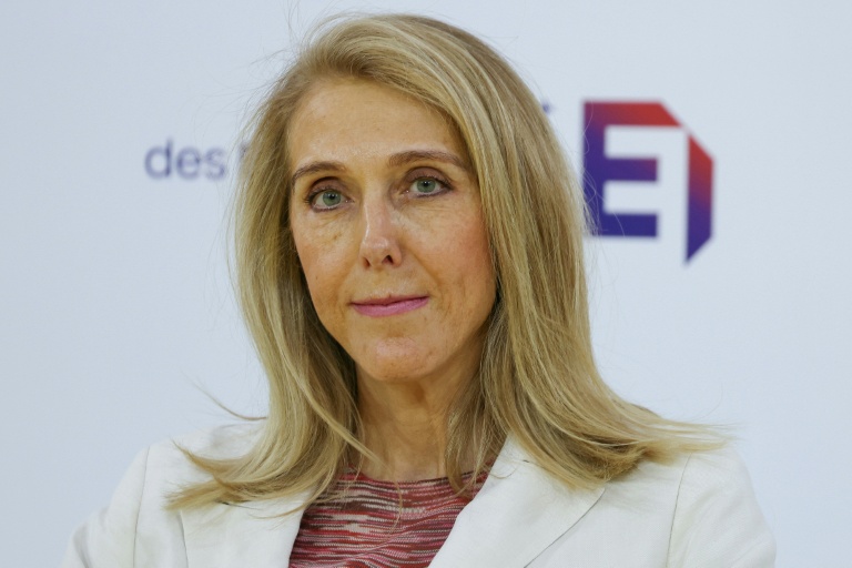 La présidente de Radio France, Sibyle Veil, lors de l'université d'été du Medef, Paris, le 27 août 2026