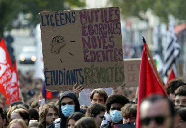 Manifestation lycéenne à Rennes, le 6 octobre 2026