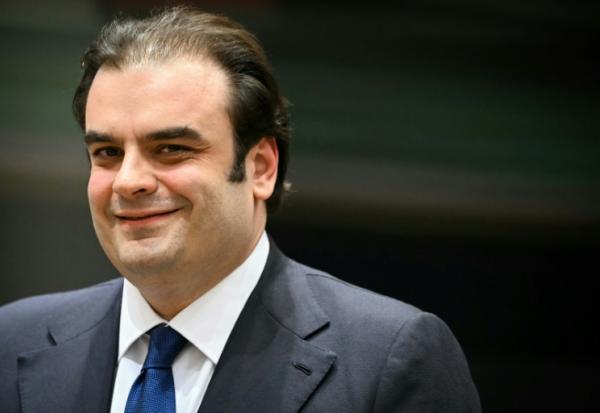 Le nouveau président de l'Eurogroupe, le Grec Kyriakos Pierrakakis, à Bruxelles, le 11 décembre 2025