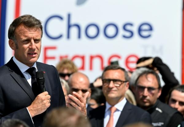 Le président Emmanuel Macron à Ligny-en-Barrois, dans la Meuse, le 19 mai 2025