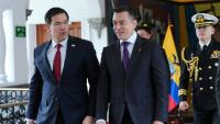 Le secrétaire d'Etat américain Marco Rubio avec le président équatorien Daniel Noboa, à Quito, le 9 septembre 2026