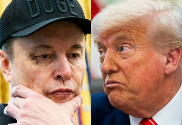 L'homme d'affaires Elon Musk (G) et le président américain Donald Trump (D) à la Maison Blanche, à Washington, aux Etats-Unis, le 30 mai 2025