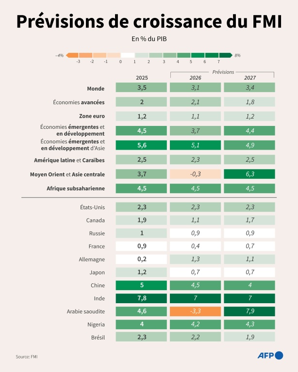 Prévisions de croissance du FMI