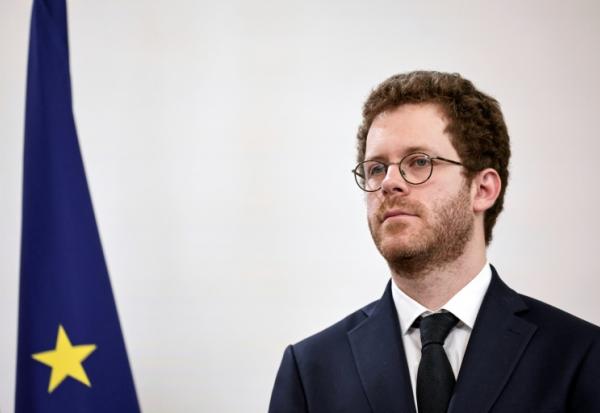 Le ministre des Comptes publics David Amiel à Paris le 21 mai 2026
