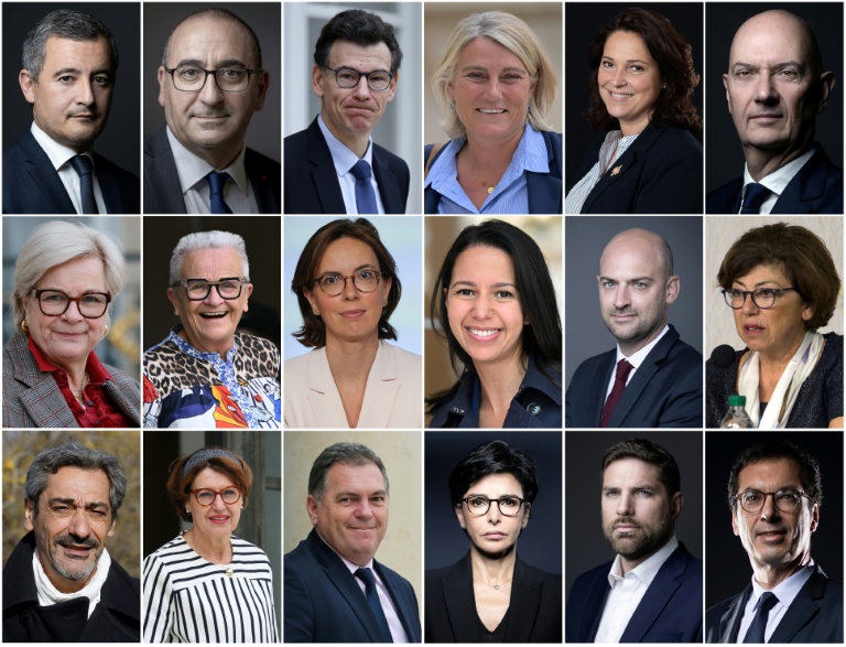 Montage photos du 12 octobre 2025 des membres du gouvernement Lecornu 2
