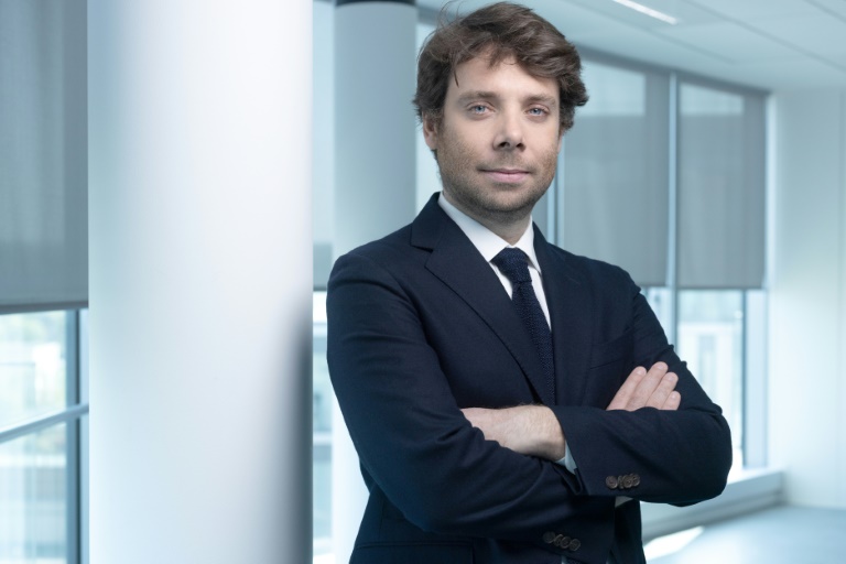 Le journaliste politique Benjamin Duhamel au siège de BFM TV, le 9 avril 2025 à Paris