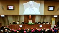 Le pape Léon XIV lors de la présentation de sa première encyclique "Magnifica Humanitas" consacrée à l’essor de l’intelligence artificielle, le 25 mai 2026 au Vatican