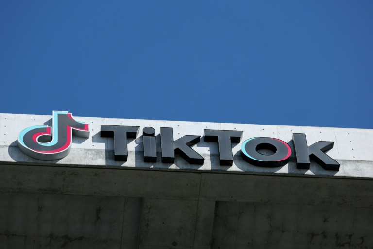 Le logo de TikTok à Culver City, en Californie, le 30 septembre 2025