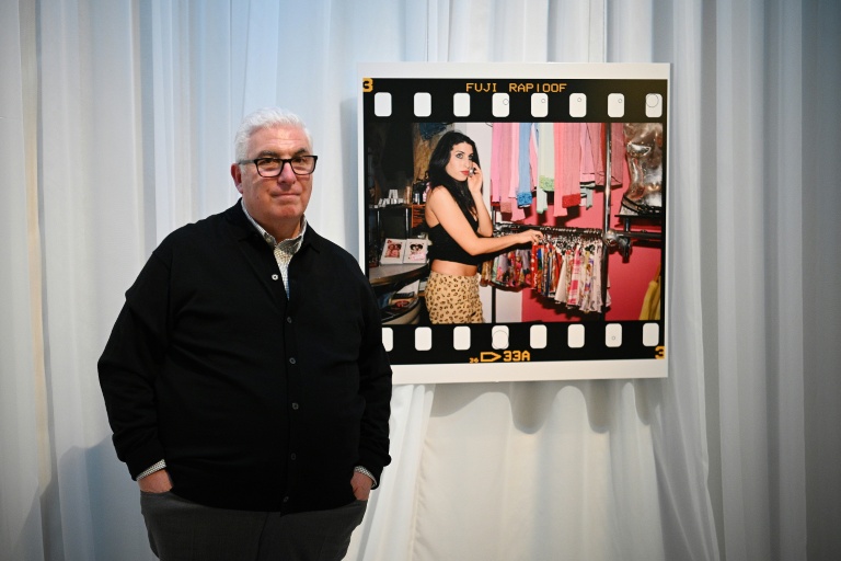 Mitch Winehouse, le père de la chanteuse britannique décédée Amy Winehouse, lors de l'exposition 