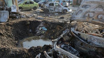 Après une attaque aérienne russe à Odessa, en Ukraine, le 21 novembre 2025